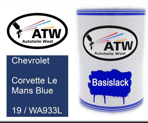 Chevrolet, Corvette Le Mans Blue, 19 / WA933L: 500ml Lackdose, von ATW Autoteile West.